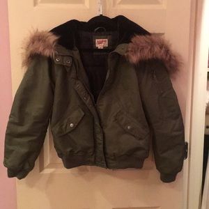 army green bomber jacket